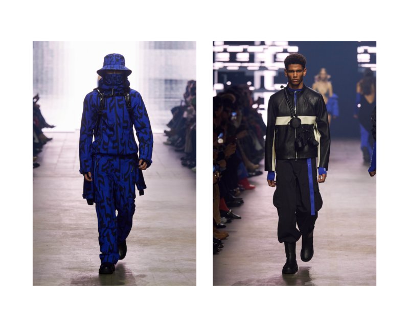 Models walking the runway in J.Lindeberg's retro Y2K collection during Copenhagen Fashion Week.