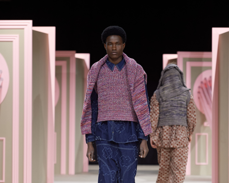 Henrik Vibskov presents AW24 collection themed The Daily Chewing Gum Therapy Session in a fashion showcase.