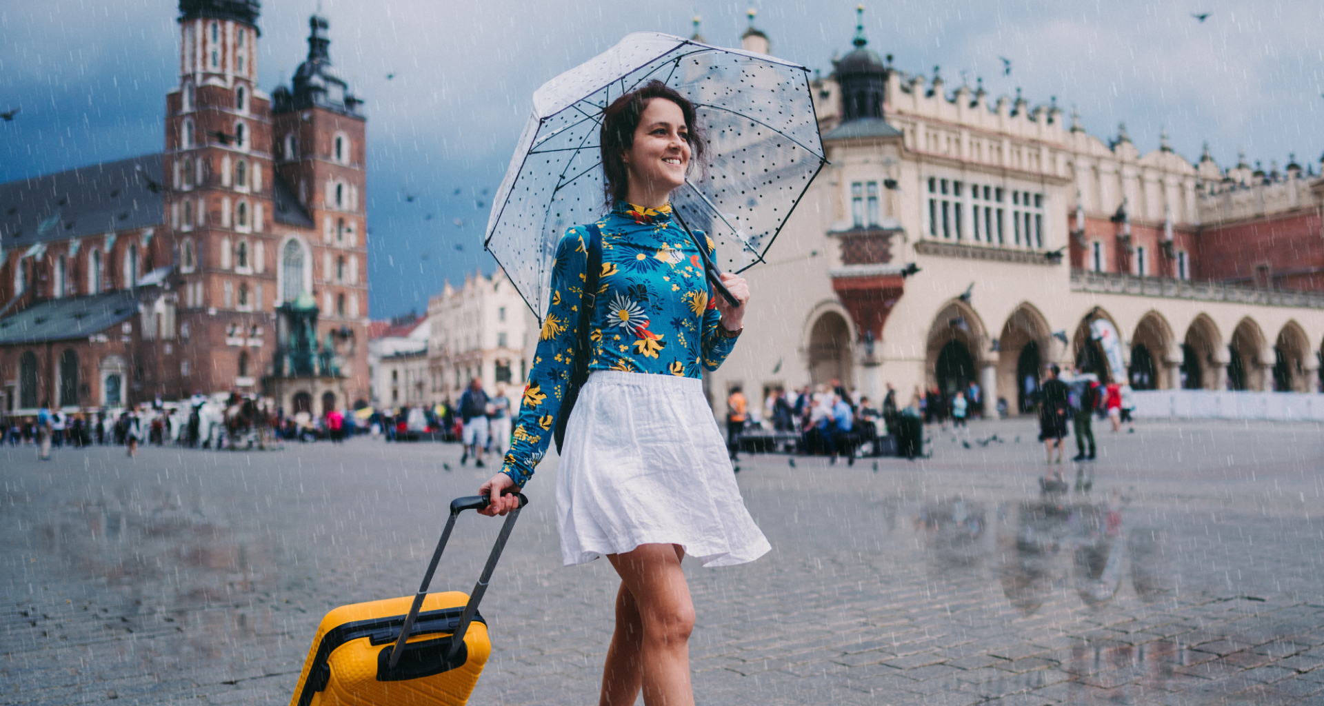 Solo traveler with a bag overlooking a majestic building, embodying the essence of getting the most out of a solo getaway