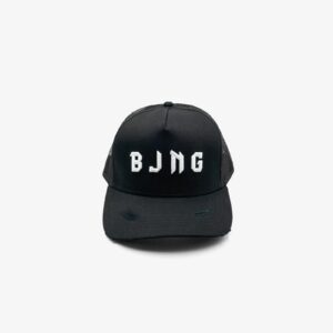 BJNG LOGO CAP BLACK WHITE
