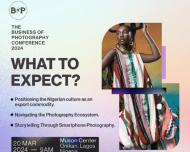 Creative design for the 2024 Conference on the Business of Photography, emphasizing Culture Exchange and the Art of Business within the photography industry.