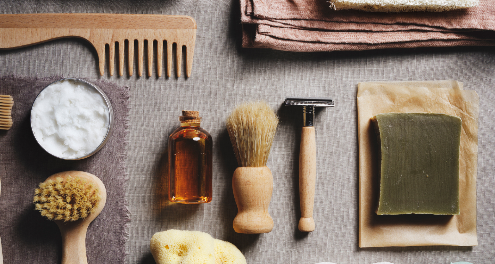 Selection of body grooming tools and products highlighted for spring rejuvenation and care