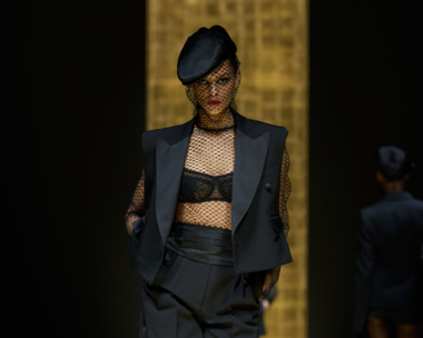 A sleek and stylish Dolce & Gabbana tuxedo showcasing the epitome of high fashion elegance.