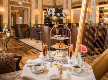 At Hotel Imperial Vienna, enjoy afternoon tea accompanied by harp music