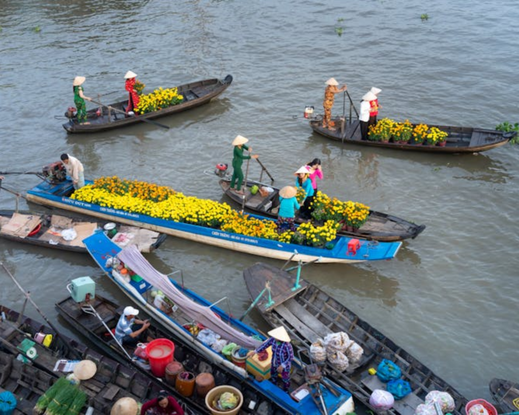 A beautiful image of Floating Market in Thailand