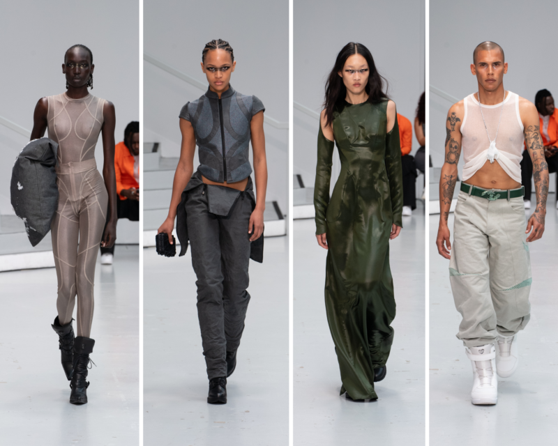Models walking the runway wearing YENESAI SS25 collection at Paris Fashion Week 2024