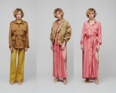 Close-up of models wearing MEDITERRANEAN SUITE, Blazé Milano Resort 2025 Collection