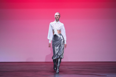 Models showcasing SS25 Collection "EDEN" by Marcel Ostertag at BFW, emphasizing stylish fashion