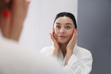 Close-up of radiant and smooth skin, showcasing tips for natural glow during summer 2024
