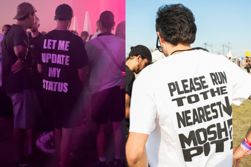 Influencers and attendees displaying the latest Summer 2024 fashion trends at Rolling Loud Europe, featuring colorful outfits and unique styles.