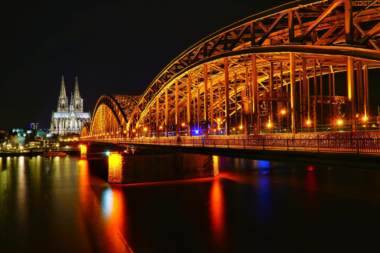 A night view of The Cologne Cathedral, Germany's Most Visited Landmark