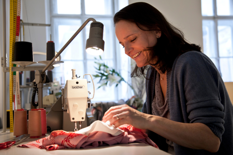 Maria Fürnkranz-Fielhauer, founder of Wiener Konfektion, a unique brand that combines a shop, studio, and workshop.