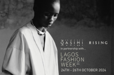 Announcement Cover design for QASIMI RISING partnership with Lagos Fashion Week