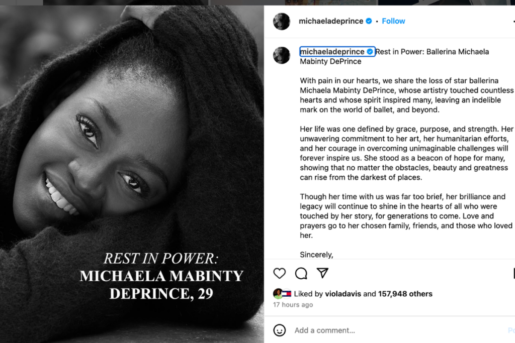 Michaela DePrince dancing, symbol of resilience and grace