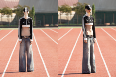 Avavav SS25 runway show at Milan Fashion Week with adidas Originals collaboration.