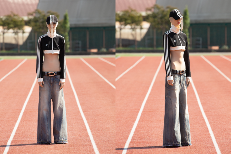 Avavav SS25 runway show at Milan Fashion Week with adidas Originals collaboration.