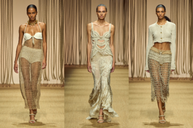 Roberto Cavalli Spring Summer 2025 Collection by Fausto Puglisi showcasing Sicilian-inspired fashion at Siracusa's Greek Theater.