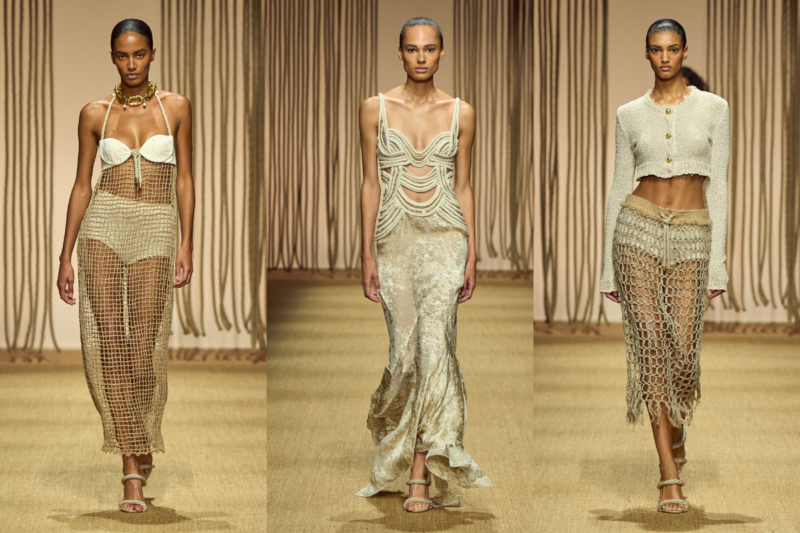 Roberto Cavalli Spring Summer 2025 Collection by Fausto Puglisi showcasing Sicilian-inspired fashion at Siracusa's Greek Theater.