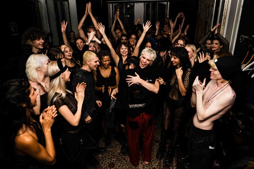 Kareem Aladhami presenting his collection at Spektakel Wien.