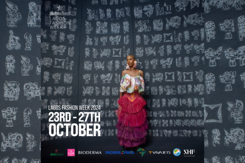 Heineken Lagos Fashion Week 2024 runway photoshoot showcasing African designers' sustainable collections