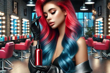 Person applying moisturiser to dyed hair for colour protection.