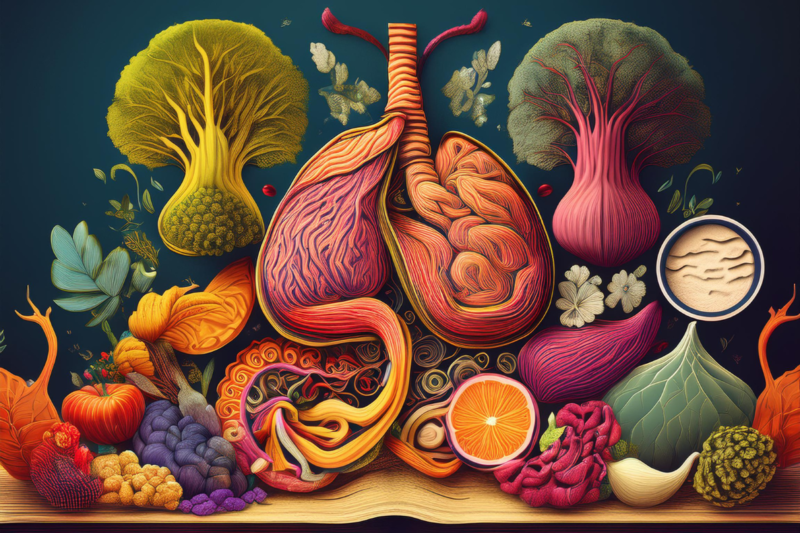 Probiotic-rich foods for a healthy digestive system. Healthy foods to improve gut health and overall wellbeing