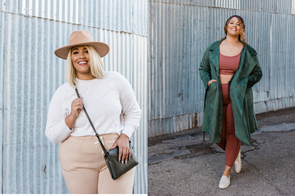 Plus-size model on the runway