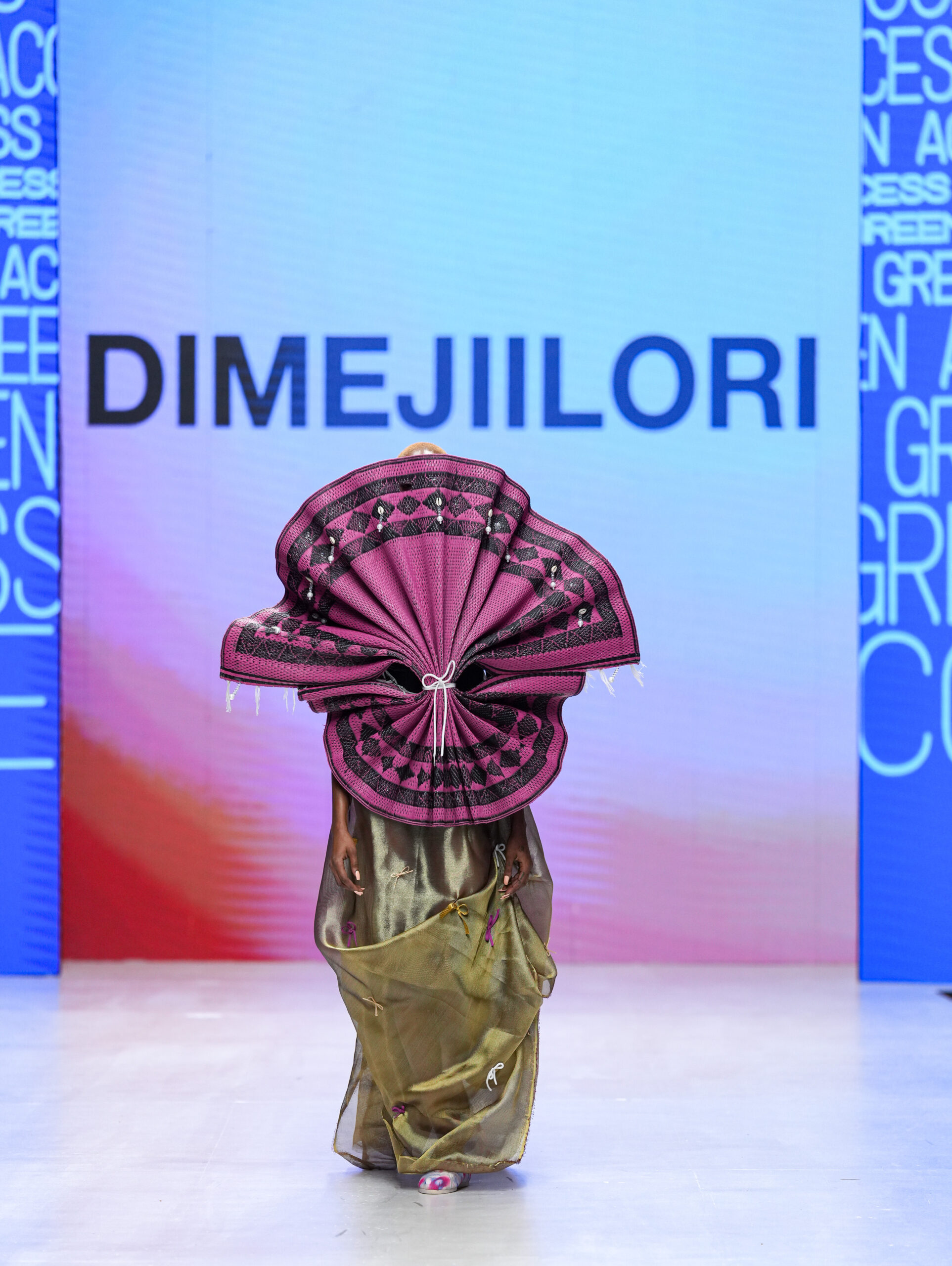 Models on Lagos Fashion Week 2024 runway, showcasing Nigerian designs with African textiles and vibrant street style.