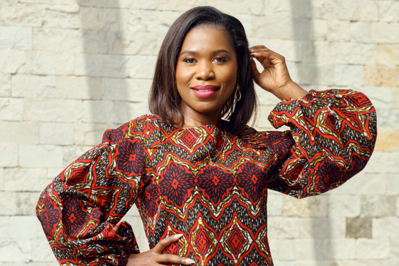 Aulgah Nato, in a classic Nato Design House outfit, stands as a key figure in the growing East African fashion market.