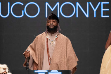 Davido on Lagos Fashion Week 2024 runway, showcasing Ugo Monye Collection