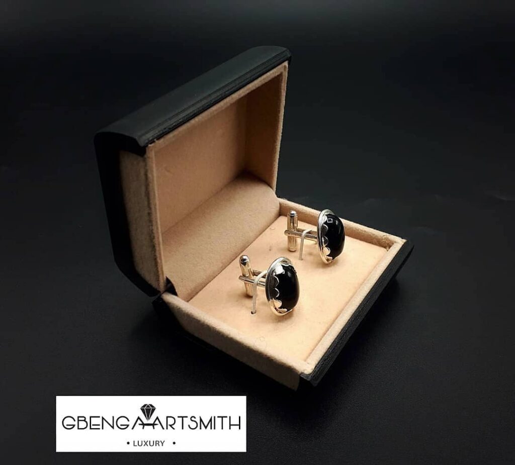 Handcrafted cufflinks from Gbenga Artsmith