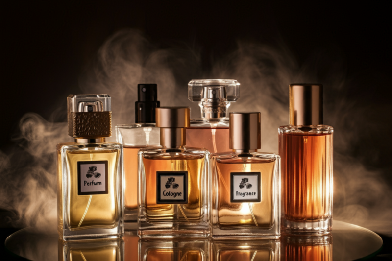 Difference between perfume vs cologne and fragrance bottles