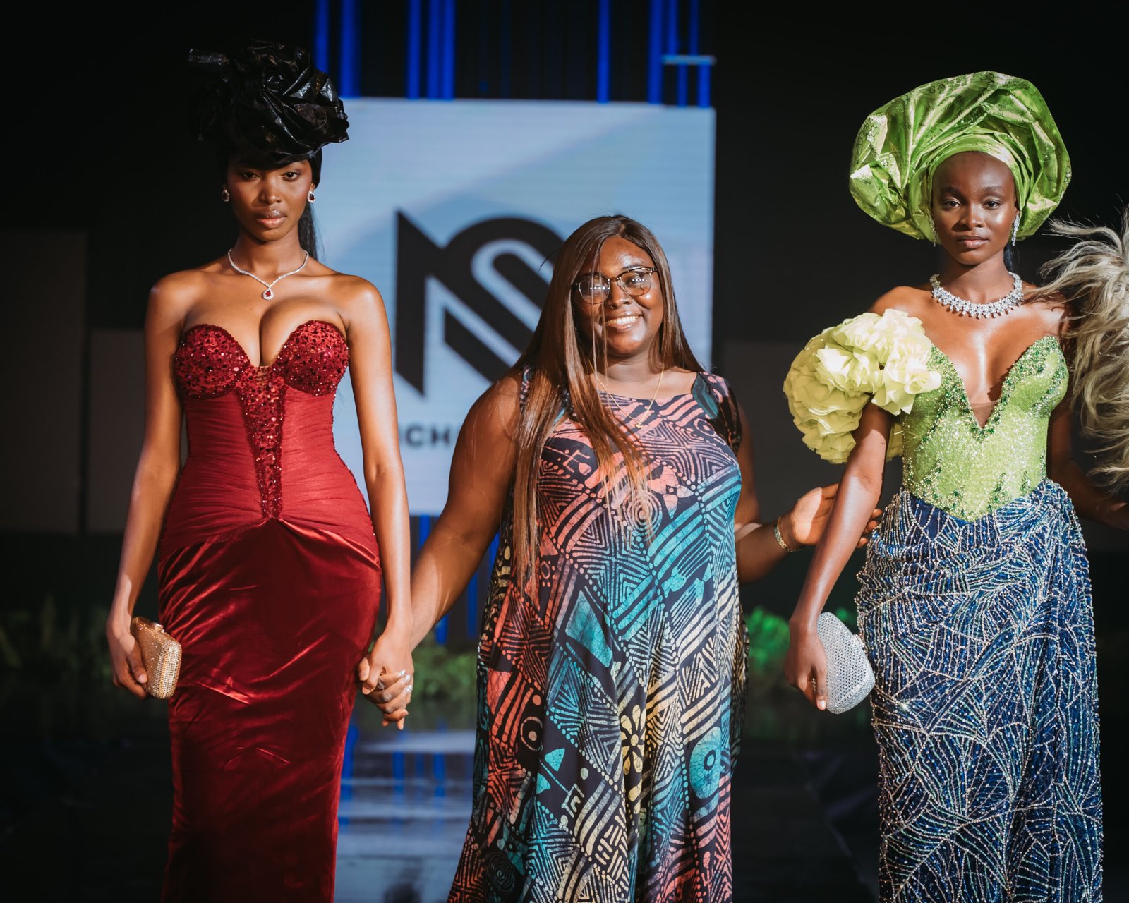 Models walking the runway in old-money and new-money-inspired outfits at Arivla Asoebi Party and Fashion Show