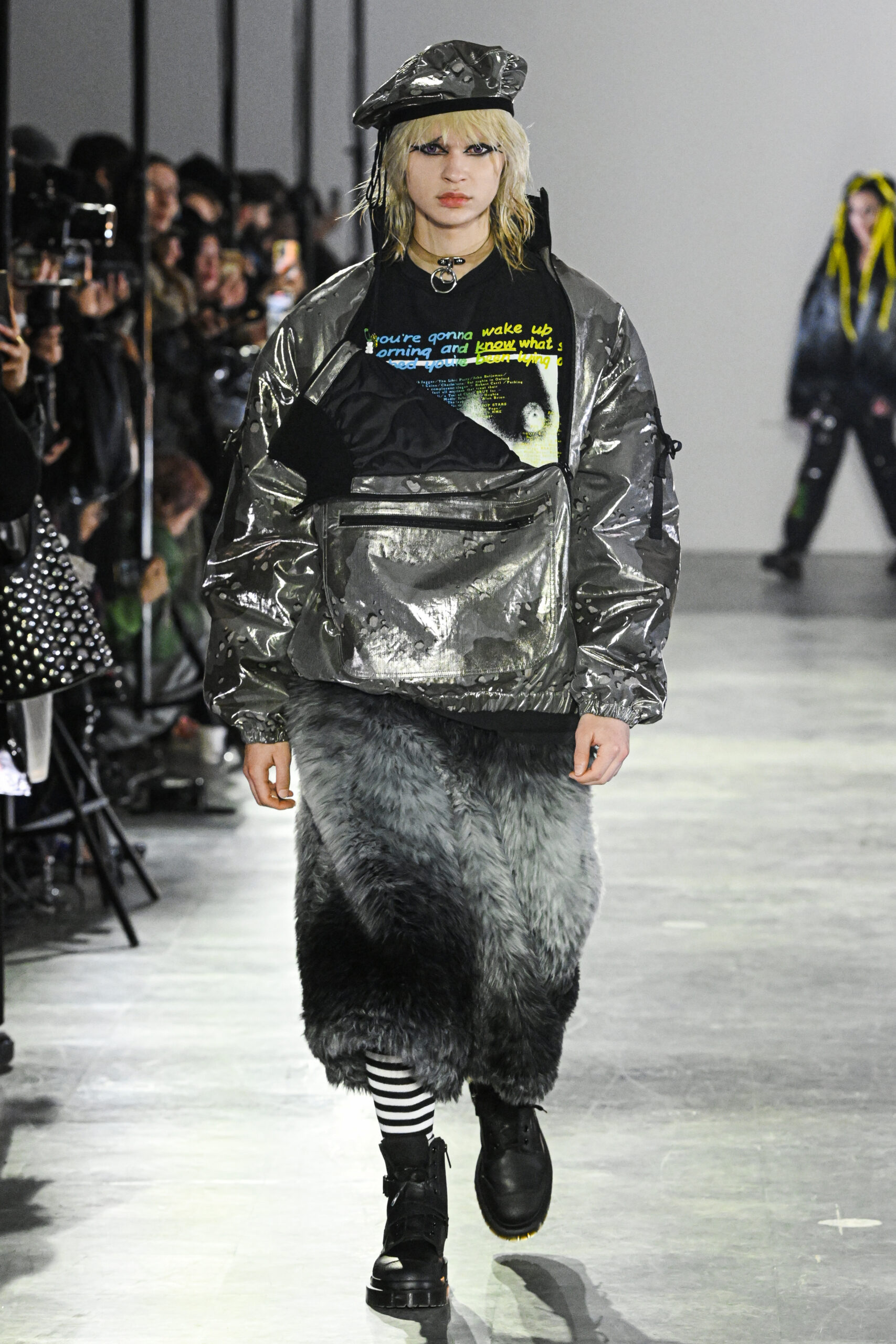 Hiroaki Sueyasu designs for KIDILL Fall/Winter 2025 Collection inspired by Harajuku's punk culture.