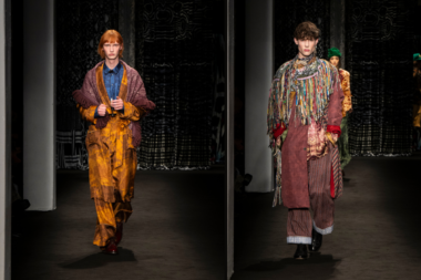 Pierre-Louis Mascia FW25 runway showcasing baroque-inspired prints