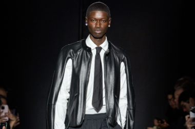 Transformable leather jacket and aviator hat from Saul Nash AW25