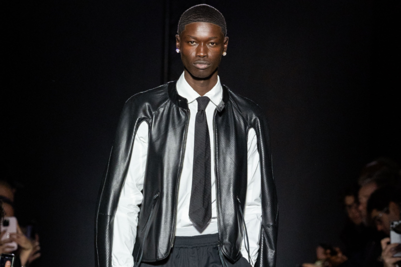 Transformable leather jacket and aviator hat from Saul Nash AW25