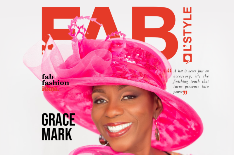 Grace Mark, Nigerian hat maker, on the cover of FAB L'Style Magazine FAB Fashion Icon