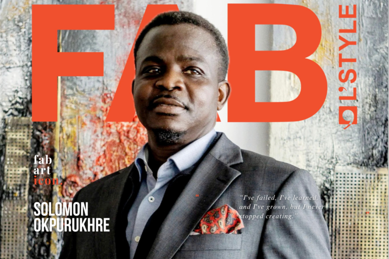 Visual artist Solomon Okpurukhre on the cover of FAB L'Style Magazine as a FAB Art Icon