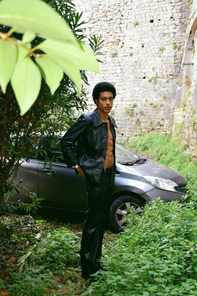 Miguel Azeez in a stylish retro-inspired outfit