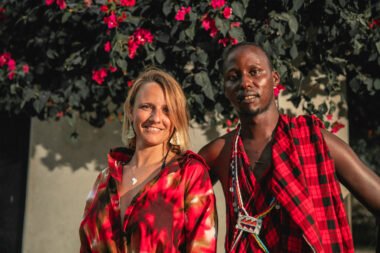Tatiana Teixeira working with artisans in Kenya