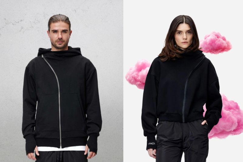 Hamza FW25-26 fashion collection featuring structured tailoring and oversized volumes