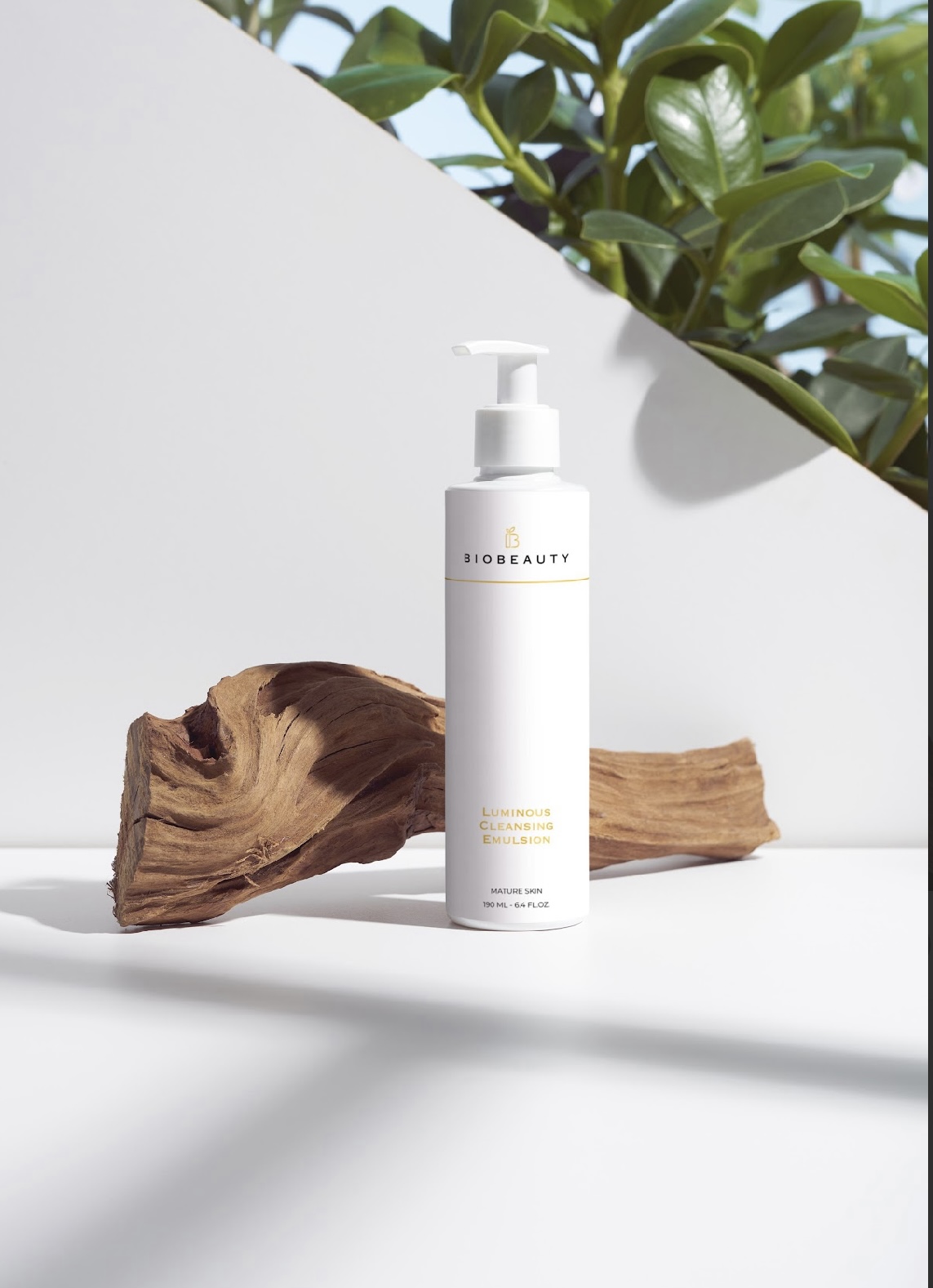 BIOBEAUTY skincare products arranged aesthetically with a pro-aging theme