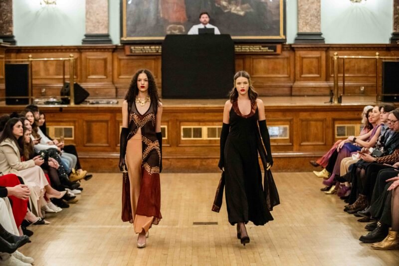 Model in Aniko Balazs couture at London Fashion Week