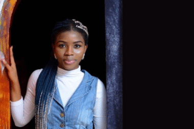 Nigerian artist Esther Omowumi Omotunde showcasing her work