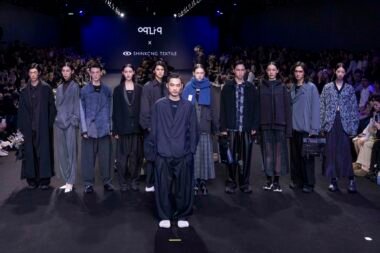 Taipei Fashion Week A/W25 opening show featuring six Taiwanese designers focusing on regenerative circular fashion.