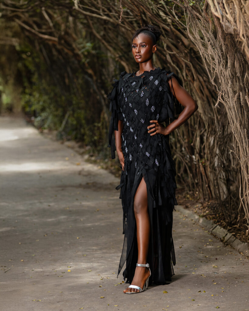 NITÉMI unveils Handwork collection — model wearing handcrafted Nigerian fashion