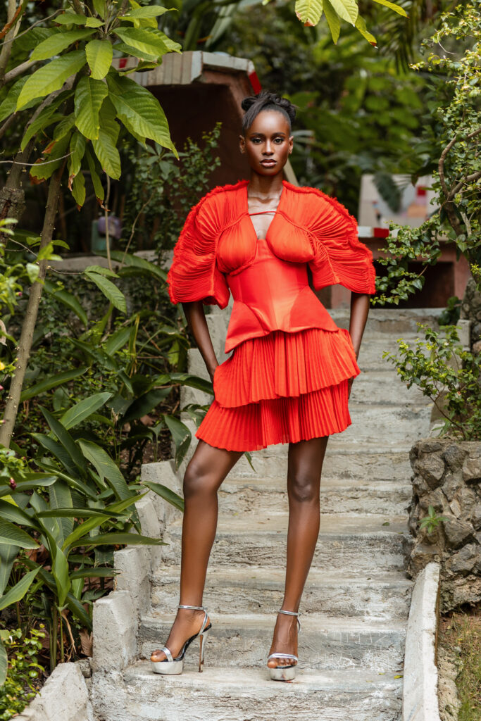 NITÉMI unveils Handwork collection — model wearing handcrafted Nigerian fashion