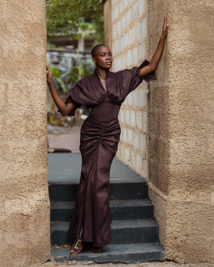 NITÉMI unveils Handwork collection — model wearing handcrafted Nigerian fashion