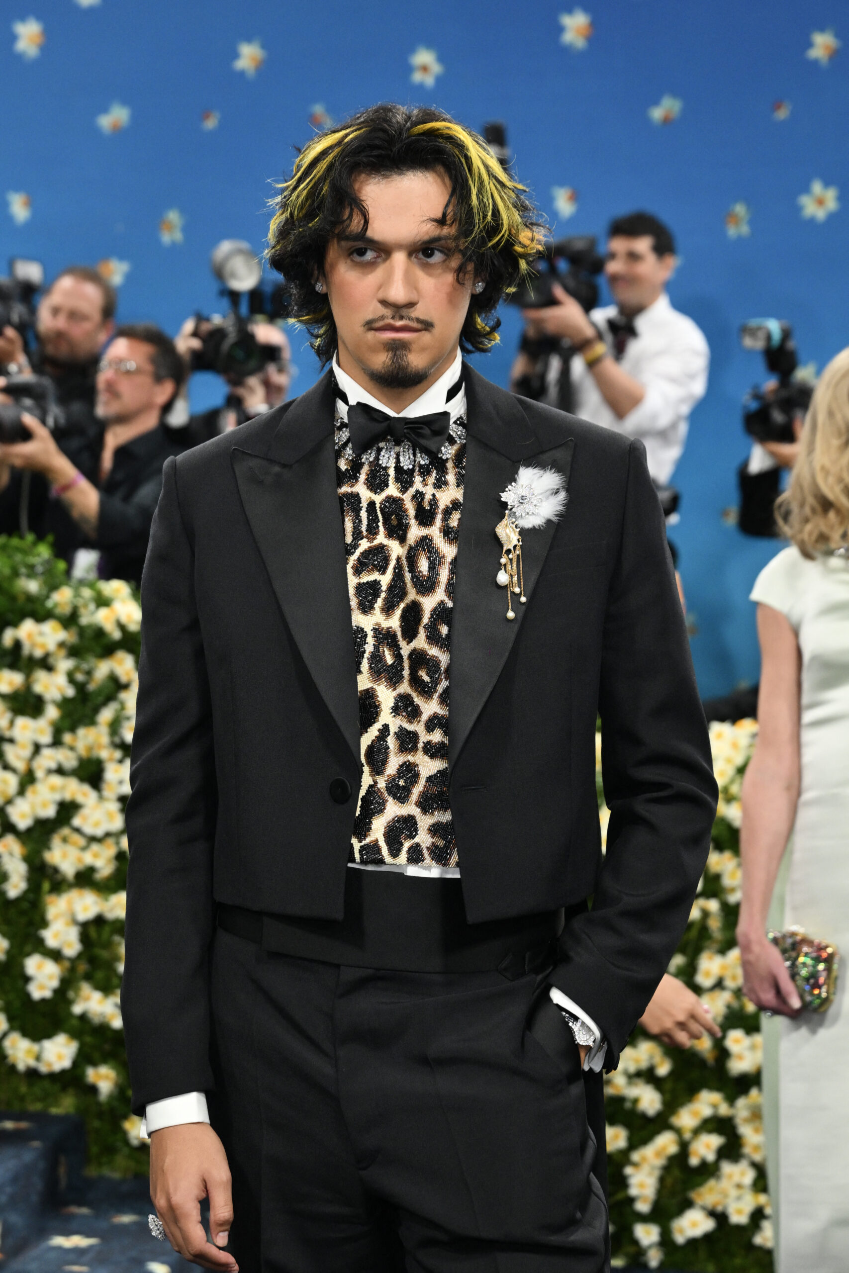US singer-songwriter Omar Apollo arrives for the 2025 Met Gala at the Metropolitan Museum of Art on May 5, 2025, in New York. The Gala raises money for the Metropolitan Museum of Art's Costume Institute. The 2025 Met Gala is themed "Tailored for You," aligning with the Costume Institute's exhibition, "Superfine: Tailoring Black Style," set to open to the public on May 10. (Photo by Angela WEISS / AFP) (Photo by ANGELA WEISS/AFP via Getty Images)